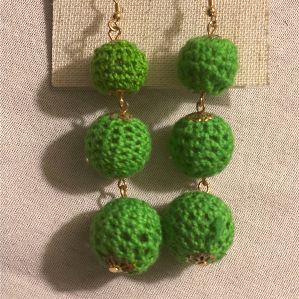 Green Earrings -Bijoux Bar